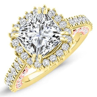 Varda Princess Diamond Bridal Set (Lab Grown Igi Cert) yellowgold