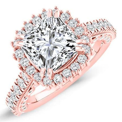 Varda Princess Diamond Bridal Set (Lab Grown Igi Cert) rosegold