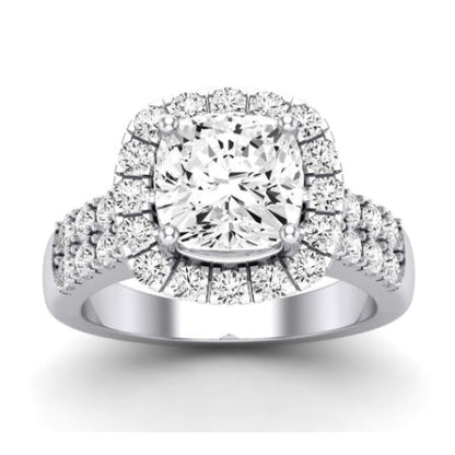 Velvet Diamond Matching Band Only (does Not Include Engagement Ring)  For Ring With Cushion Center whitegold