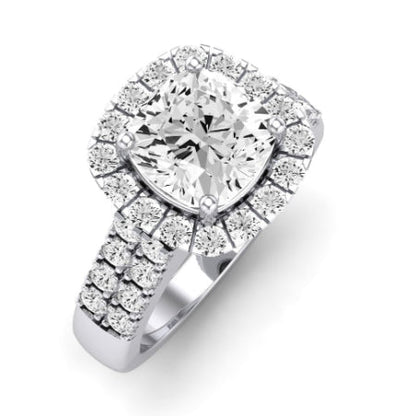 Velvet Diamond Matching Band Only (does Not Include Engagement Ring)  For Ring With Cushion Center whitegold