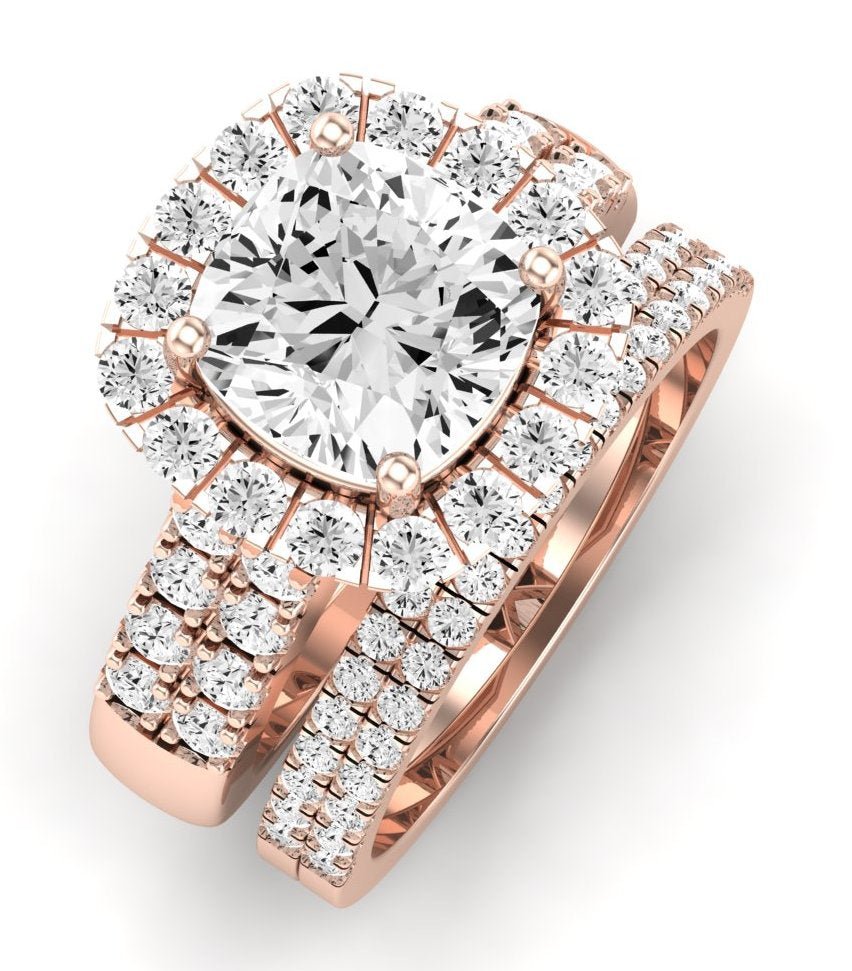 Velvet Diamond Matching Band Only (does Not Include Engagement Ring)  For Ring With Cushion Center rosegold