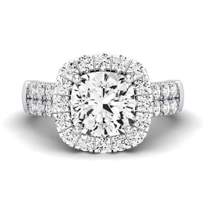 Velvet Diamond Matching Band Only (does Not Include Engagement Ring)  For Ring With Cushion Center whitegold