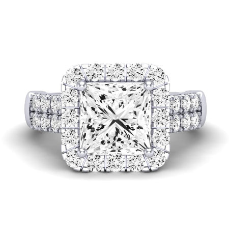Velvet Diamond Matching Band Only (does Not Include Engagement Ring)  For Ring With Princess Center whitegold