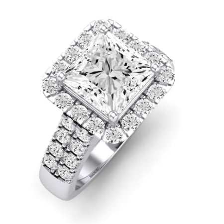 Velvet Diamond Matching Band Only (does Not Include Engagement Ring)  For Ring With Princess Center whitegold