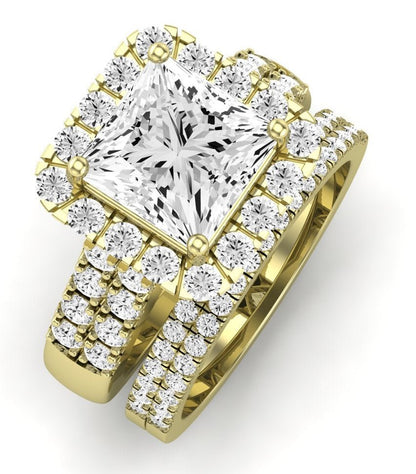 Velvet Diamond Matching Band Only (does Not Include Engagement Ring)  For Ring With Princess Center yellowgold