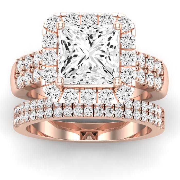 Velvet Diamond Matching Band Only (does Not Include Engagement Ring)  For Ring With Princess Center rosegold