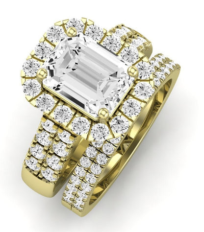 Velvet Emerald Diamond Bridal Set (Lab Grown Igi Cert) yellowgold