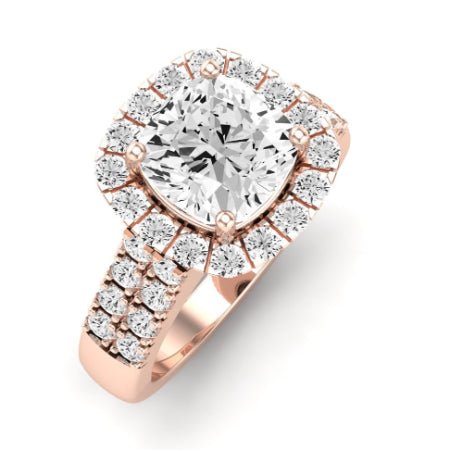 Velvet Moissanite Matching Band Only (does Not Include Engagement Ring)  For Ring With Cushion Center rosegold