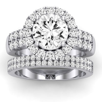 Velvet Moissanite Matching Band Only (does Not Include Engagement Ring)  For Ring With Round Center whitegold