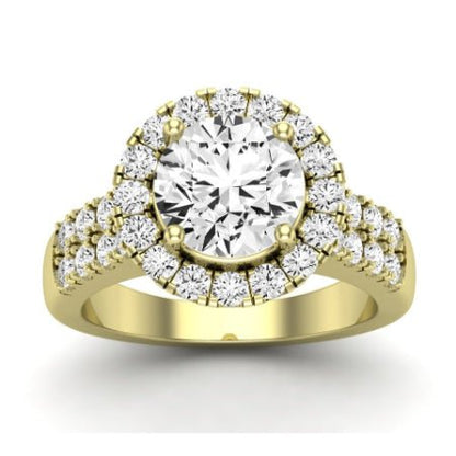 Velvet Moissanite Matching Band Only (does Not Include Engagement Ring)  For Ring With Round Center yellowgold