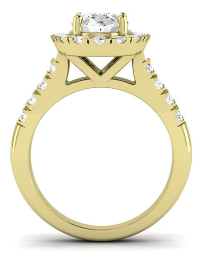 Velvet Oval Diamond Engagement Ring (Lab Grown Igi Cert) yellowgold