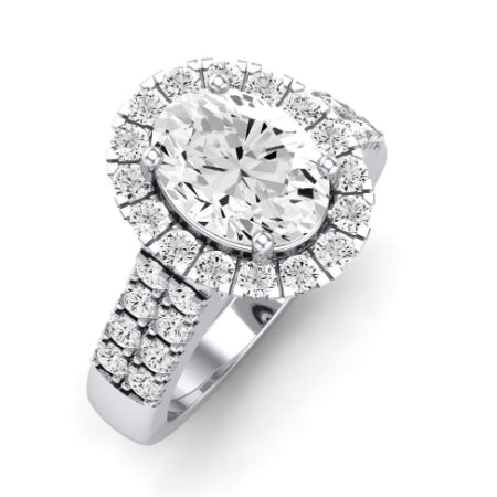 Velvet Oval Moissanite Bridal Set whitegold