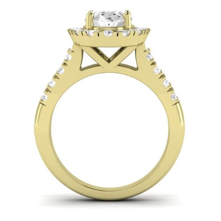 Velvet Oval Moissanite Bridal Set yellowgold
