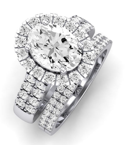 Velvet Oval Moissanite Bridal Set whitegold