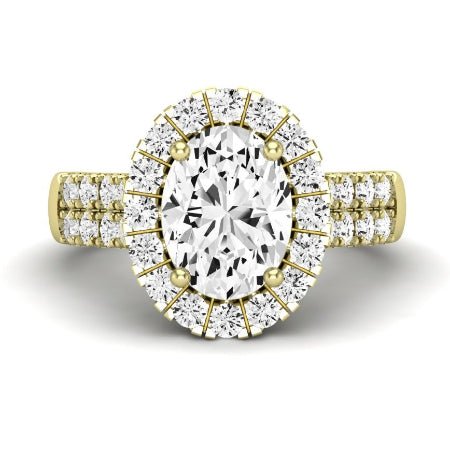 Velvet Oval Moissanite Bridal Set yellowgold