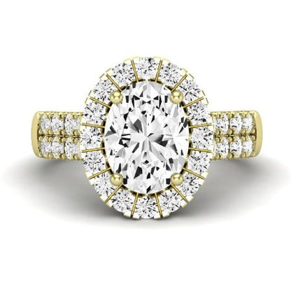Velvet Oval Moissanite Bridal Set yellowgold
