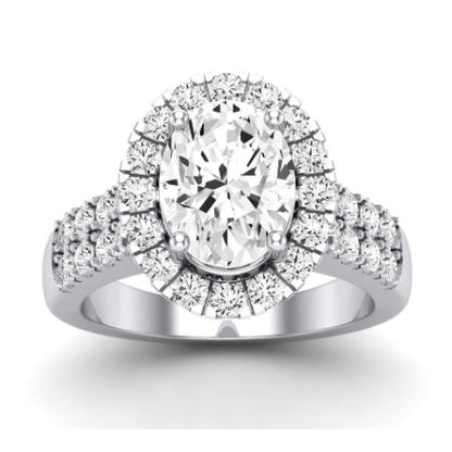 Velvet Oval Moissanite Bridal Set whitegold