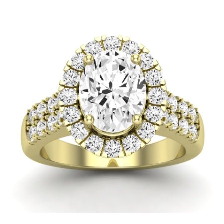 Velvet Oval Moissanite Bridal Set yellowgold