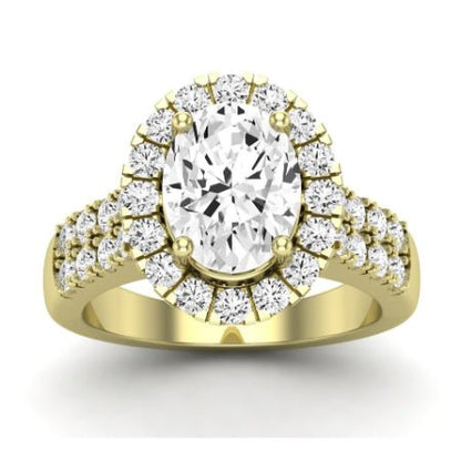 Velvet Oval Moissanite Bridal Set yellowgold