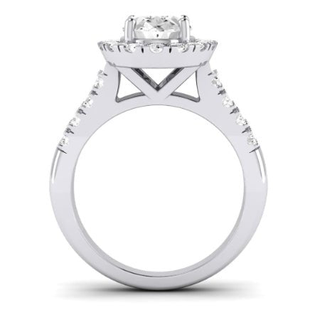 Velvet Oval Moissanite Bridal Set whitegold