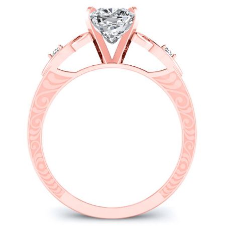Venus Cushion Moissanite Bridal Set rosegold