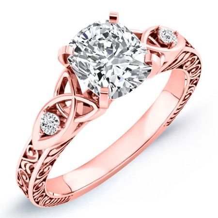 Venus Cushion Moissanite Bridal Set rosegold