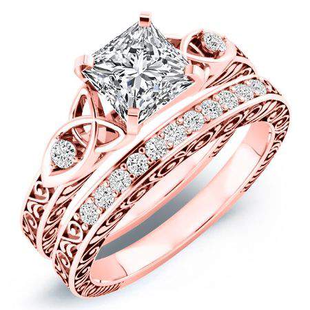 Venus Diamond Matching Band Only (engagement Ring Not Included) For Ring With Princess Center rosegold