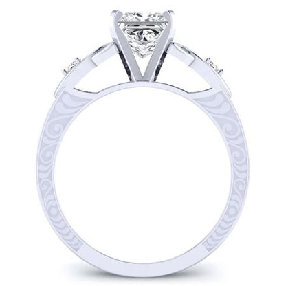 Venus Diamond Matching Band Only (engagement Ring Not Included) For Ring With Princess Center whitegold