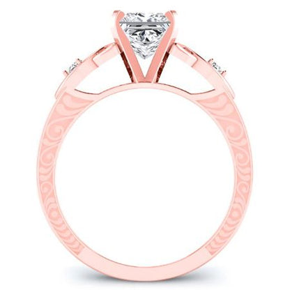 Venus Princess Moissanite Bridal Set rosegold