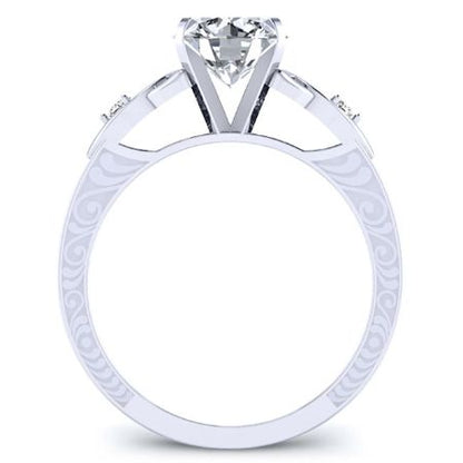 Venus Round Moissanite Bridal Set whitegold