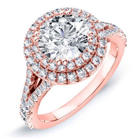Viola Moissanite Matching Band Only (engagement Ring Not Included) For Ring With Round Center rosegold