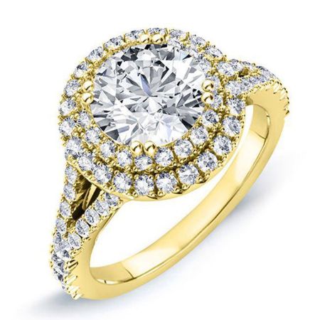 Viola Moissanite Matching Band Only (engagement Ring Not Included) For Ring With Round Center yellowgold