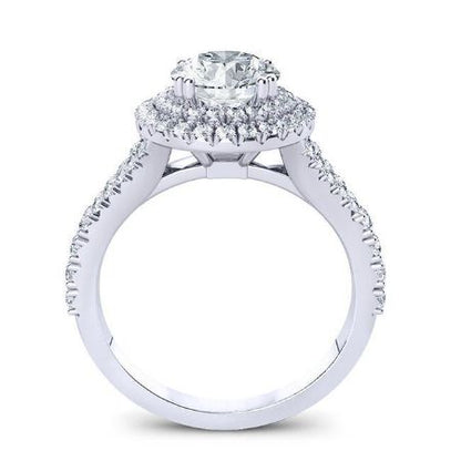 Viola Round Moissanite Bridal Set whitegold