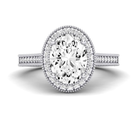 Wallflower Diamond Matching Band Only ( Engagement Ring Not Included) For Ring With Oval Center whitegold