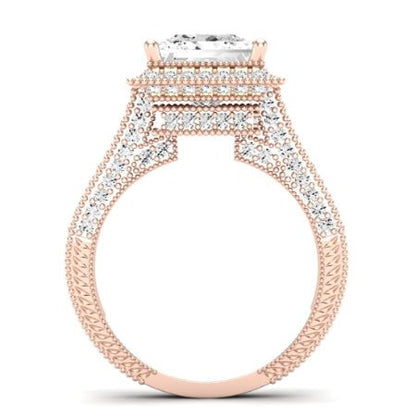 Wallflower Diamond Matching Band Only (does Not Include Engagement Ring) For Ring With Princess Center rosegold