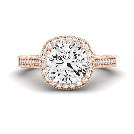 Wallflower Diamond Matching Band Only ( Engagement Ring Not Included) For Ring With Cushion Center rosegold