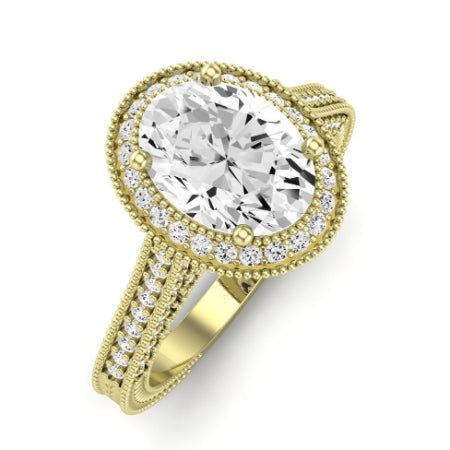 Wallflower Oval Moissanite Bridal Set yellowgold