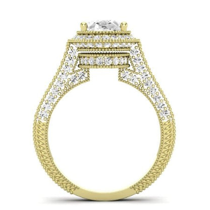 Wallflower Oval Moissanite Bridal Set yellowgold