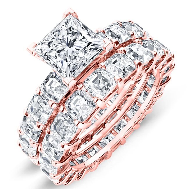 Willow Princess Moissanite Bridal Set rosegold
