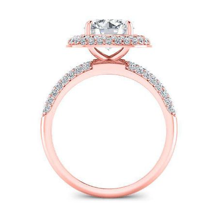 Winterberry Moissanite Matching Band Only (engagement Ring Not Included) For Ring With Round Center rosegold