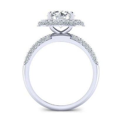 Winterberry Round Moissanite Bridal Set whitegold
