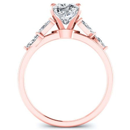 Wisteria Diamond Matching Band Only (engagement Ring Not Included) For Ring With Cushion Center rosegold