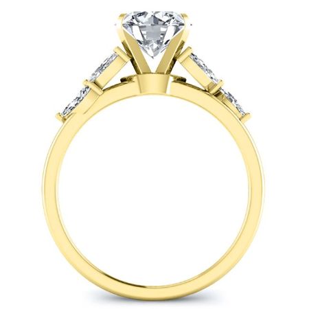 Wisteria Round Moissanite Bridal Set yellowgold