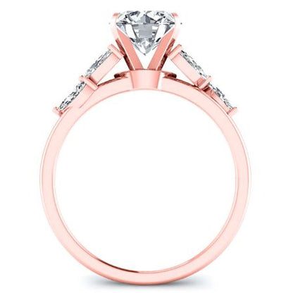 Wisteria Round Moissanite Bridal Set rosegold