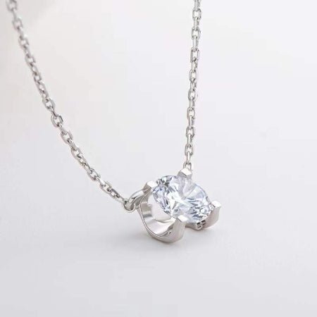 Yami Moissanite Necklace whitegold