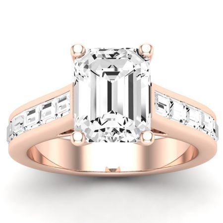 Yarrow Emerald Moissanite Bridal Set rosegold