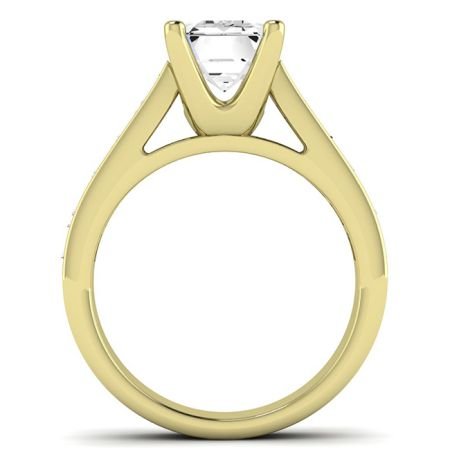 Yarrow Emerald Moissanite Bridal Set yellowgold