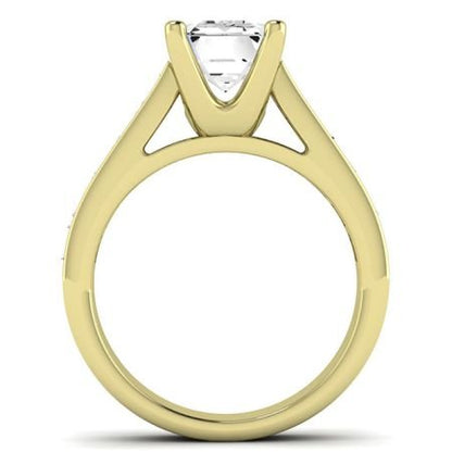 Yarrow Emerald Moissanite Bridal Set yellowgold