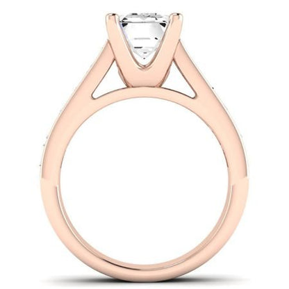 Yarrow Emerald Moissanite Bridal Set rosegold