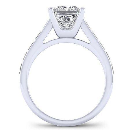 Yarrow Moissanite Matching Band Only (engagement Ring Not Included) For Ring With Princess Center whitegold